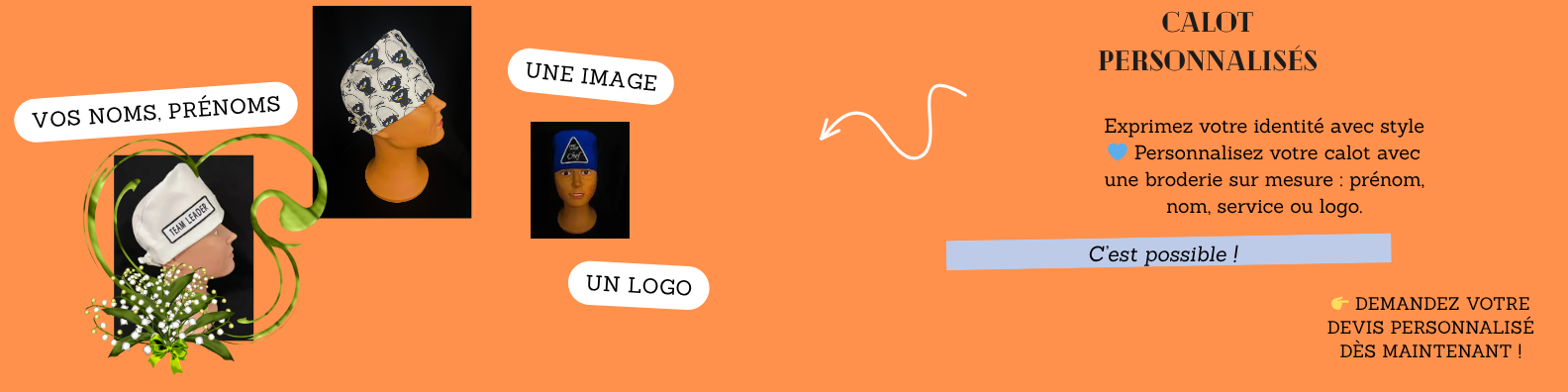 Exprimez votre style avec un calot personnalisé